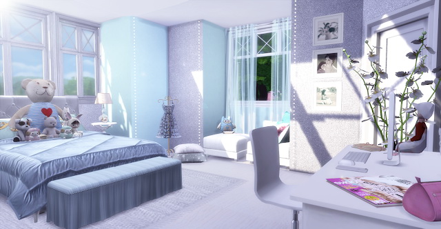 Sims 4 Blue Dream Girl Bedroom at Lily Sims
