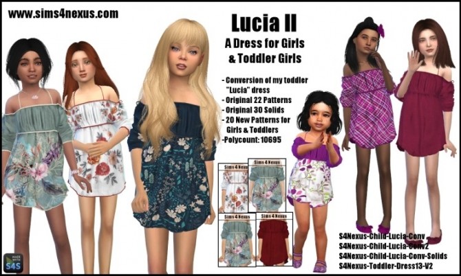 Sims 4 Lucia II dress by SamanthaGump at Sims 4 Nexus