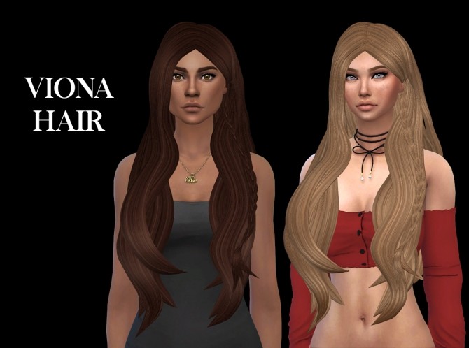 Sims 4 Viona Hair (P) at Leo Sims