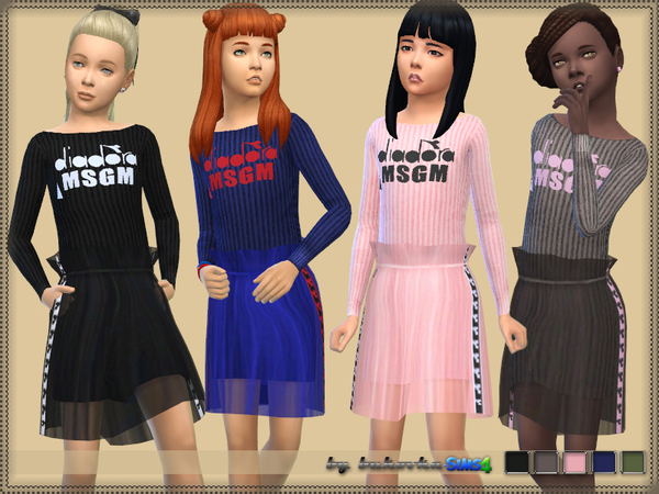 Sims 4 Dress Child by bukovka at TSR