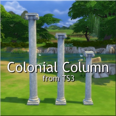 Colonial Column from TS3 by TheJim07 at Mod The Sims