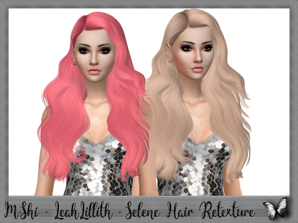 Sims 4 M Shi LeahLillith Selene Hair Retexture by mikerashi at TSR