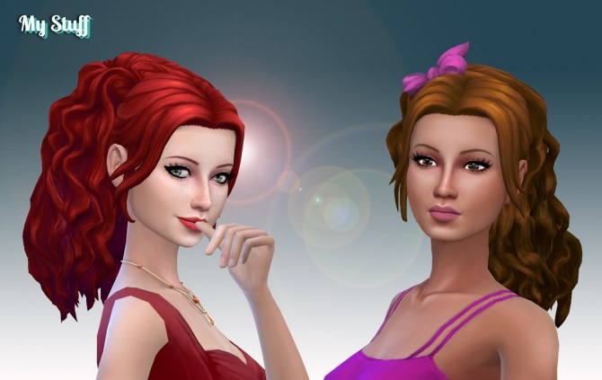 Sims 4 Leonora Hairstyle V2 at My Stuff