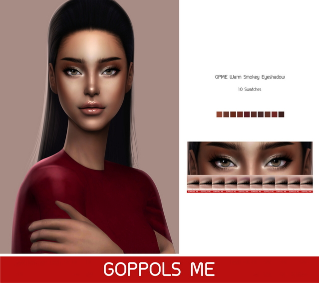 Sims 4 GPME Warm Smokey Eyeshadow at GOPPOLS Me