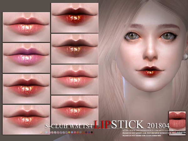 Sims 4 Lipstick 201804 by S Club WM at TSR