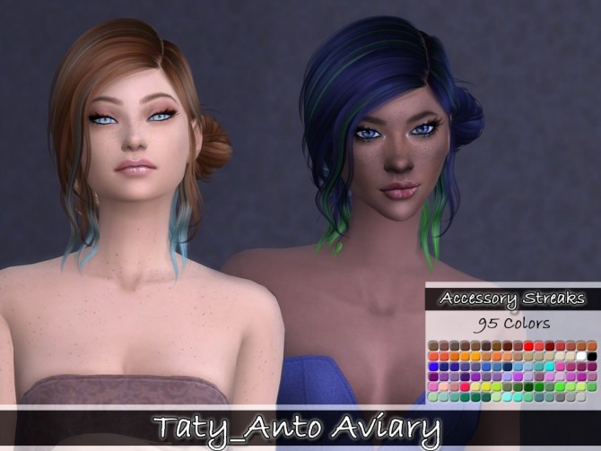 Sims 4 Anto Aviary Hair Retextured at Taty – Eámanë Palantír