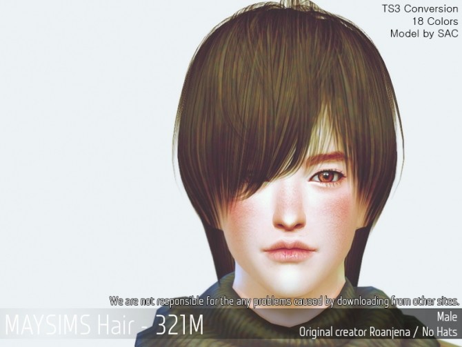 Sims 4 Hair 321M (Raonjena) at May Sims