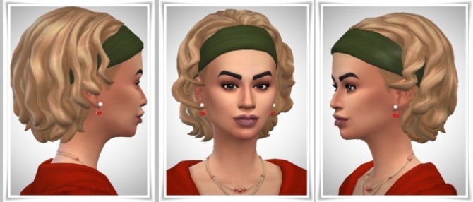 Sims 4 More Curls with Bandana hair at Birksches Sims Blog