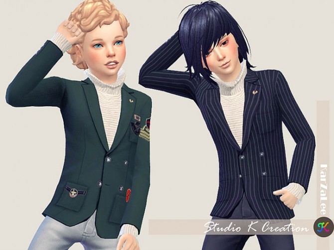 Sims 4 Giruto 30 Blazers Suit Jackets for child at Studio K Creation