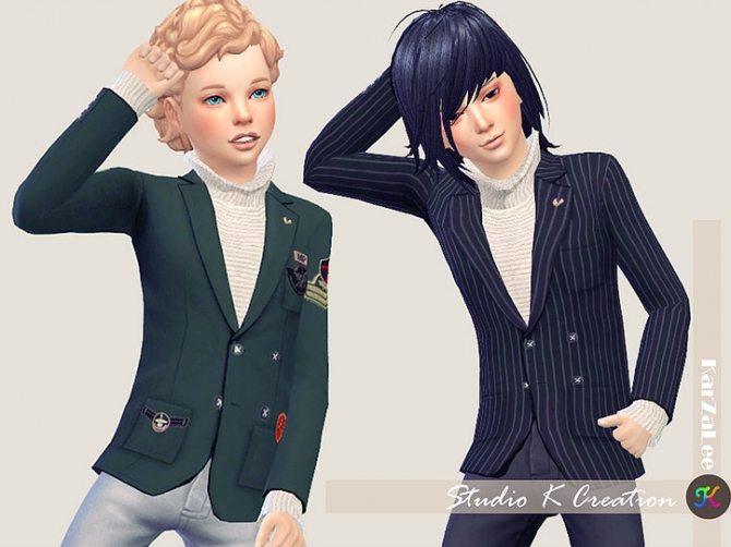 Giruto 30 Blazers Suit Jackets for child at Studio K-Creation » Sims 4 ...