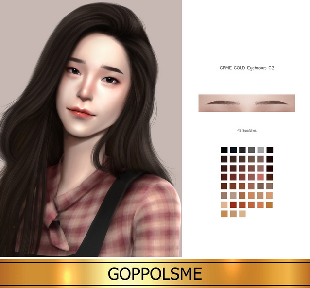 Sims 4 GOLD F Eyebrows G2 at GOPPOLS Me