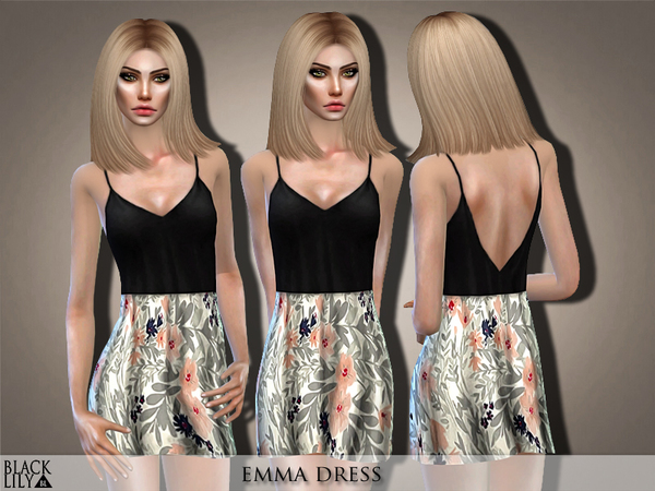Sims 4 Emma Dress by Black Lily at TSR