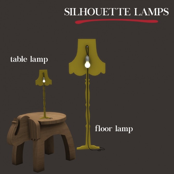 Sims 4 Silhouette Lamps at Leo Sims