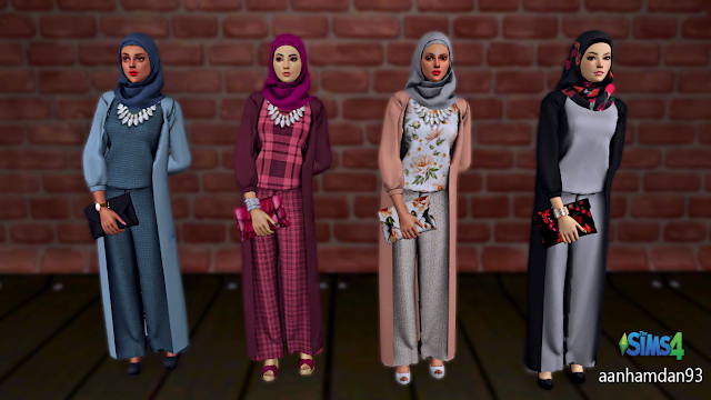 Sims 4 Hijab Model046 & Carissa SET with Pose at Aan Hamdan Simmer93