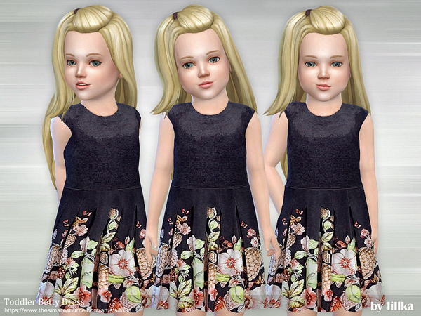 Sims 4 Toddler Betty Dress by lillka at TSR
