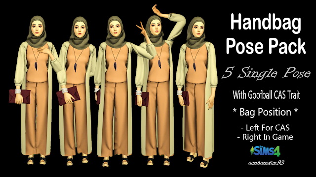 Sims 4 Hijab Model046 & Carissa SET with Pose at Aan Hamdan Simmer93