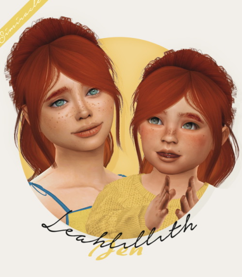 Sims 4 Leahlillith Jen Hair Kids & Toddlers at Simiracle