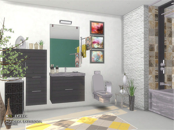 Sims 4 Mayorka Bathroom by ArtVitalex at TSR