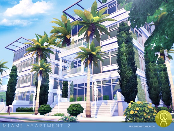 Sims 4 Miami Apartment 2 by Pralinesims at TSR