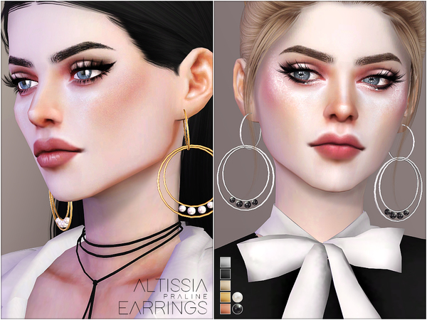 Sims 4 Altissia Earrings by Pralinesims at TSR