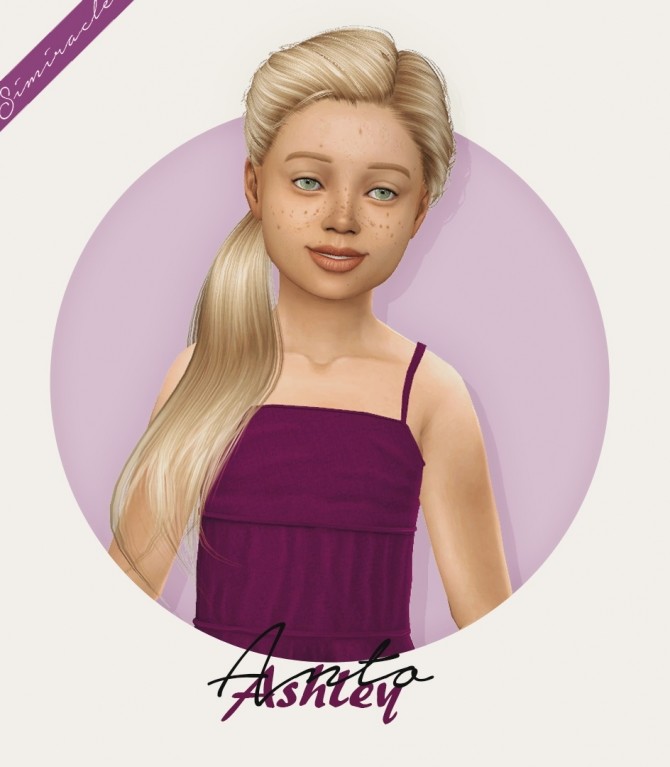 Sims 4 Anto Ashley Hair Kids Version at Simiracle