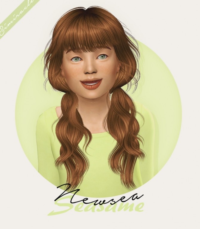 Sims 4 Newsea Seasame Hair Kids Version at Simiracle