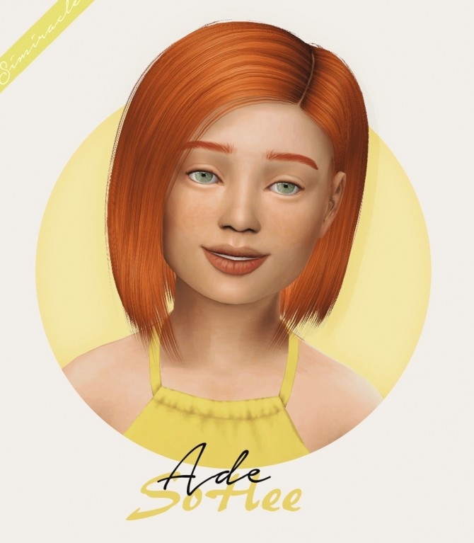 Sims 4 Ade So Hee Hair Kids Version at Simiracle