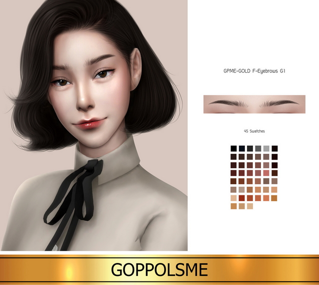 Sims 4 GPME GOLD F Eyebrows G1 at GOPPOLS Me