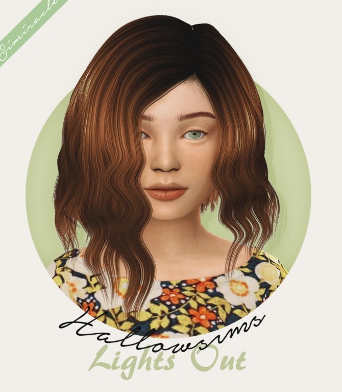 Sims 4 Hallowsims Lights Out Hair Kids Version at Simiracle