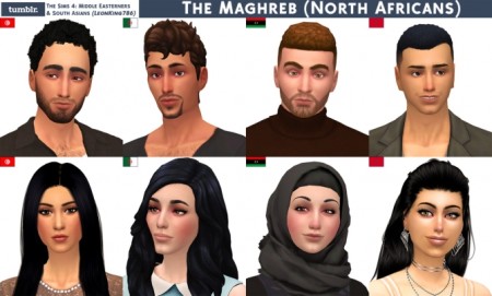 The Maghreb (North Africans) at The Sims 4 Middle Easterners & South Asians