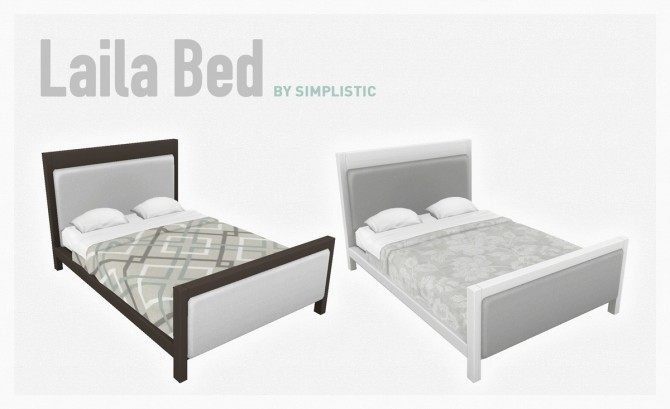 Sims 4 Laila Bed at SimPlistic
