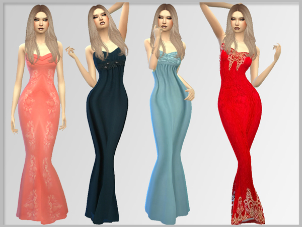 Sims 4 Evening dress 01 by PrettyLittleSimsCoco at TSR