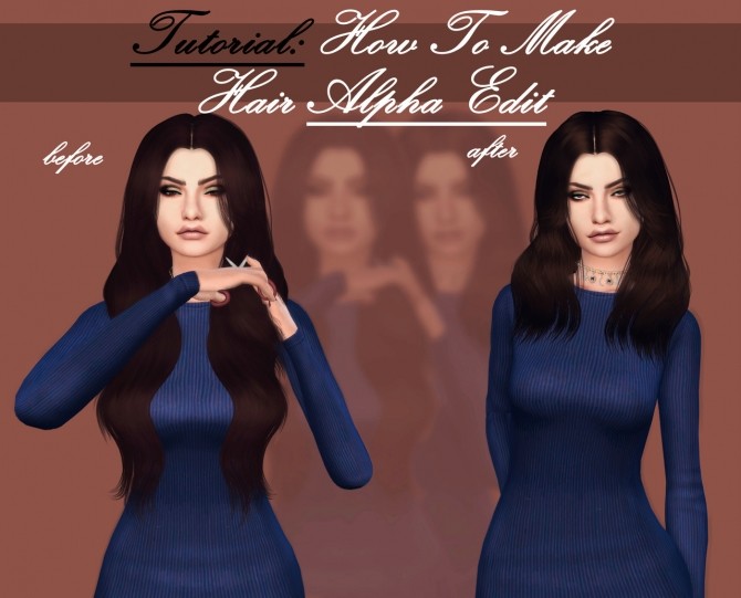 Sims 4 How To Make Hair Alpha Edit Tutorial at Astya96