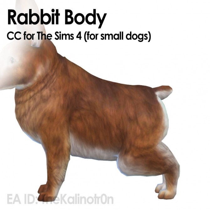 Sims 4 Rabbit Long Ears, Body and Tail at Kalino