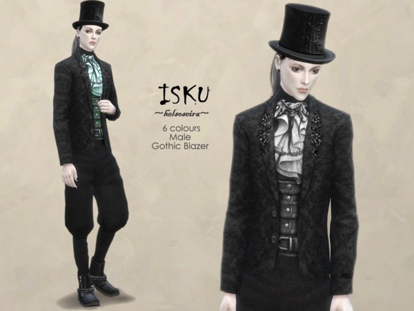 Sims 4 ISKU MALE Blazer Get to Work by Helsoseira at TSR