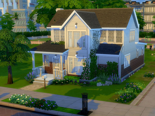 Sims 4 Minimalist artist house by residentsim at TSR