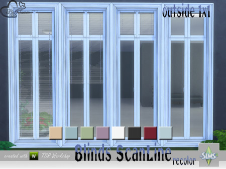 Recolor Blinds ScanLine Outside by BuffSumm at TSR » Sims 4 Updates