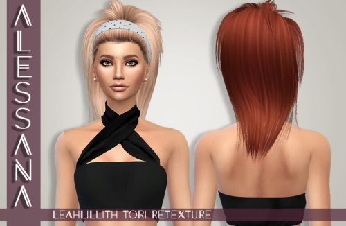 Sims 4 LeahLillith Tori Hair Retexture at Alessana Sims