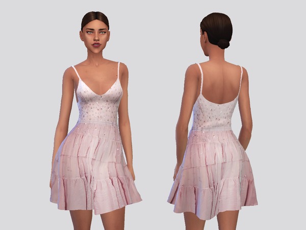 Sims 4 Dominica dress by April at TSR