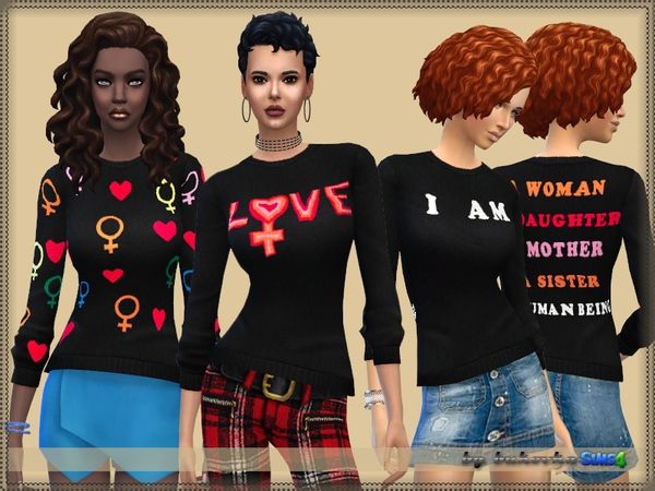 Sims 4 Sweater Woman by bukovka at TSR
