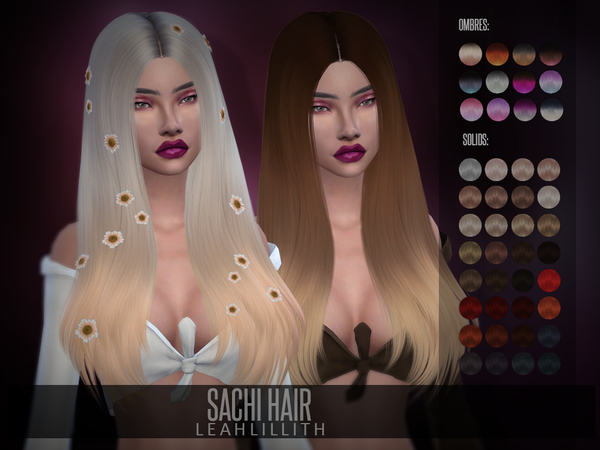 Sims 4 Sachi Hair by Leah Lillith at TSR