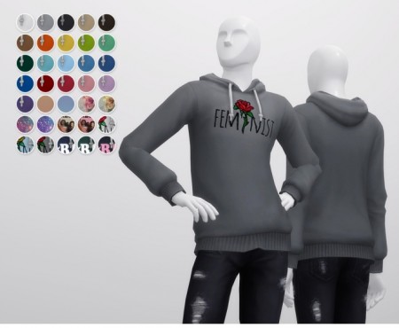 Basic Hoodie M at Rusty Nail » Sims 4 Updates