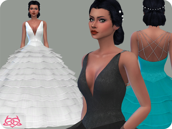 Sims 4 Wedding Dress 15 by Colores Urbanos at TSR