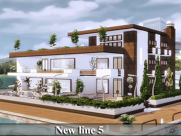 Sims 4 New line 5 modern villa by Danuta720 at TSR