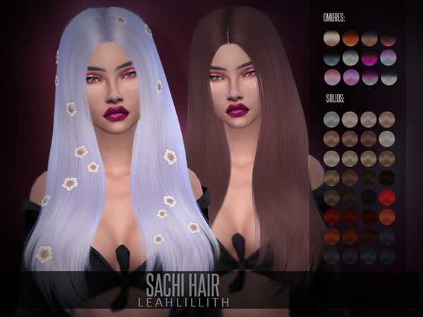 Sims 4 Sachi Hair by Leah Lillith at TSR