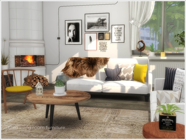 Sims 4 Cleo living room by Severinka at TSR