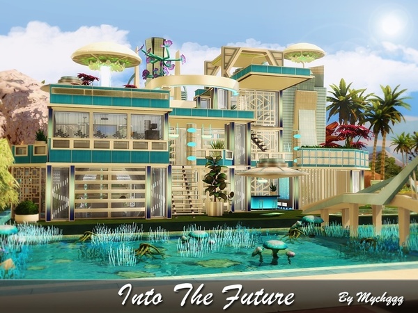 Sims 4 Into The Future house by MychQQQ at TSR