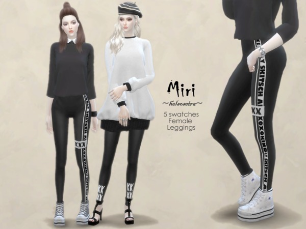 Sims 4 MIRI Female Leggings by Helsoseira at TSR