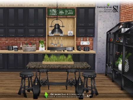 Industrial Kitchen extras by SIMcredible at TSR » Sims 4 Updates