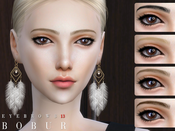 Sims 4 Eyebrows 13 by Bobur3 at TSR
